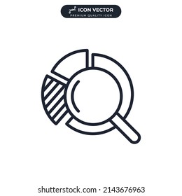 plantilla de símbolo de icono de análisis para el logotipo de colección de diseño gráfico y web ilustración vectorial