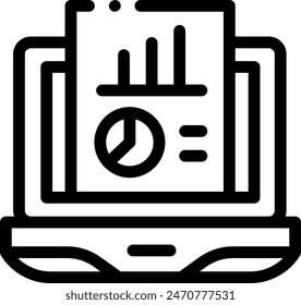 analytics icon. Thin Linear Style Design Isolated On White Background