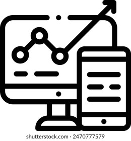 analytics icon. Thin Linear Style Design Isolated On White Background