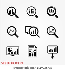 Analytics icon vector