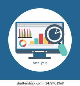 Analytics Icon And Vector - Illustration 