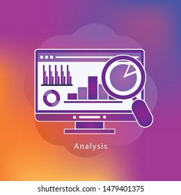 Analytics Icon And Vector - Illustration 