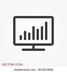 Analytics icon. Vector illustration style is flat iconic symbol
