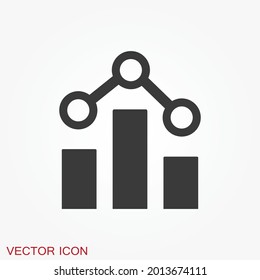 Analytics icon. Vector illustration style is flat iconic symbol
