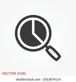 Analytics icon. Vector illustration style is flat iconic symbol
