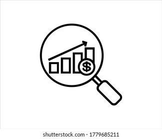 analytics icon vector illustrator sign