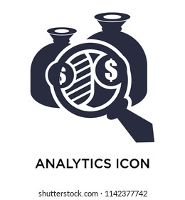 Analytics icon vector isolated on white background for your web and mobile app design, Analytics logo concept