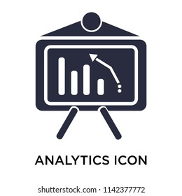 Analytics icon vector isolated on white background for your web and mobile app design, Analytics logo concept