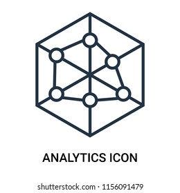 Analytics icon vector isolated on white background, Analytics transparent sign , outline thin symbols or linear analytics