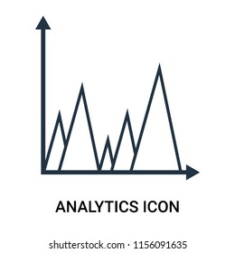 Analytics icon vector isolated on white background, Analytics transparent sign , outline thin symbols or linear analytics