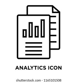 Analytics icon vector isolated on white background, Analytics transparent sign