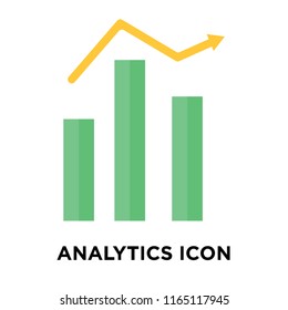 Analytics icon vector isolated on white background, Analytics transparent sign