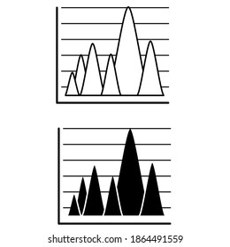 Analytics icon vector set. analysis illustration sign collection. schedule symbol. 
