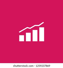 analytics icon vector. analytics sign on pink background. analytics icon for web and app
