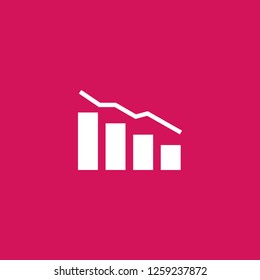 analytics icon vector. analytics sign on pink background. analytics icon for web and app