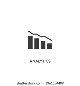 analytics icon vector. analytics sign on white background. analytics icon for web and app