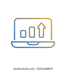 Analytics icon vector stock illustration