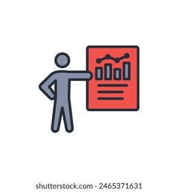 analytics icon. vector.Editable stroke.linear style sign for use web design,logo.Symbol illustration.