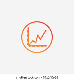 Analytics icon.gradient illustration isolated vector sign symbol