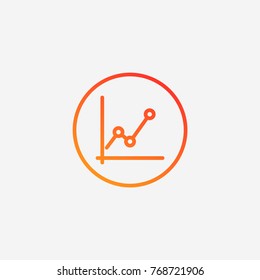 Analytics icon.gradient illustration isolated vector sign symbol