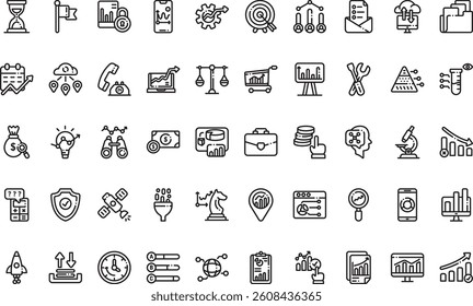 Analytics icons High-Quality Vector Icons Collection with Editable Stroke. Ideal for Professional and Creative Projects