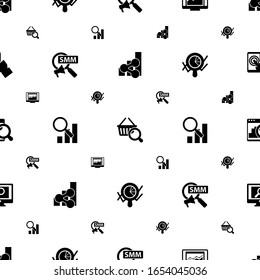 analytics icons pattern seamless. Included editable filled social media trends, Marketing research, statistics, Social Marketing, Semantic Analysis icons. analytics icons for web and mobile.