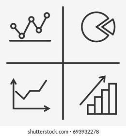 Analytics icons  set illustration isolated vector sign symbol