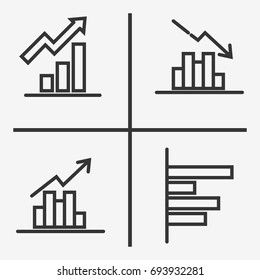 Analytics icons  set illustration isolated vector sign symbol