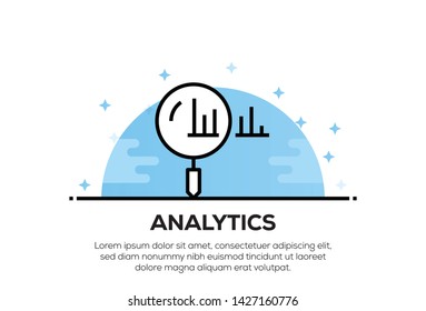 ANALYTICS AND ILLUSTRATION ICON CONCEPT