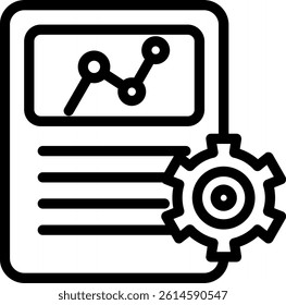 Analytics Impact Line Vector Icon Design