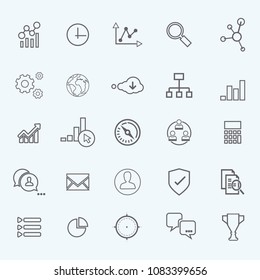 Analytics infographic elements. Vector illustration