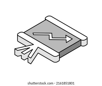 Analytics isometric design icon. Vector web illustration. 3d colorful concept