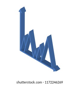 Analytics isometric left top view 3D icon