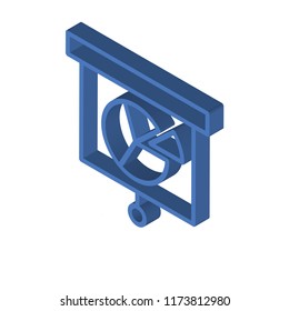 Analytics isometric left top view 3D icon