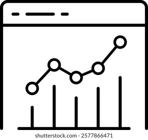 Analytics line editable icon set. Containing data analytics, graph visualization, dashboard metrics, report, financial, seo analytics, and more. Vector illustration