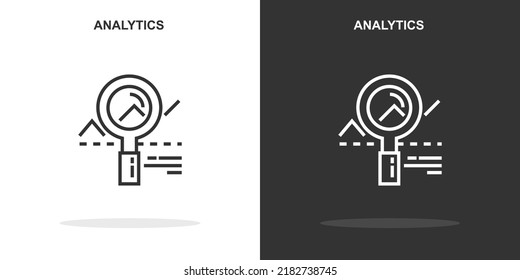 analytics line icon. Simple outline style.analytics linear sign. Vector illustration isolated on white background. Editable stroke EPS 10