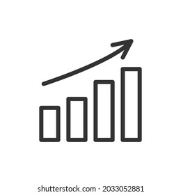 Analytics line icon. Web symbol for web and apps. Sign design in outline style. Analytics stroke object.