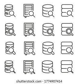 Analytics line icons. Reports, Charts and Graphs. Data statistics linear icon set. Quality line set. Vector