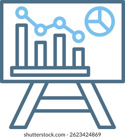 Analytics Line Two Colour Icon