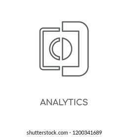 Analytics linear icon. Analytics concept stroke symbol design. Thin graphic elements vector illustration, outline pattern on a white background, eps 10.