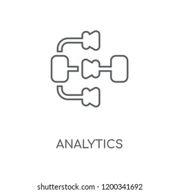 Analytics linear icon. Analytics concept stroke symbol design. Thin graphic elements vector illustration, outline pattern on a white background, eps 10.