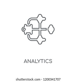 Analytics linear icon. Analytics concept stroke symbol design. Thin graphic elements vector illustration, outline pattern on a white background, eps 10.