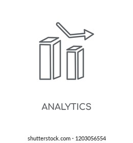Analytics linear icon. Analytics concept stroke symbol design. Thin graphic elements vector illustration, outline pattern on a white background, eps 10.