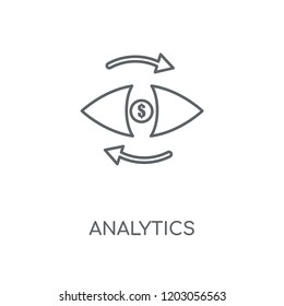Analytics linear icon. Analytics concept stroke symbol design. Thin graphic elements vector illustration, outline pattern on a white background, eps 10.