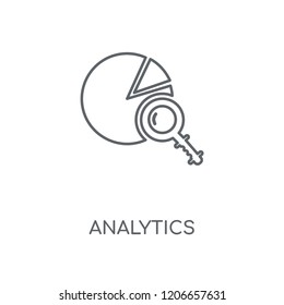 Analytics linear icon. Analytics concept stroke symbol design. Thin graphic elements vector illustration, outline pattern on a white background, eps 10.