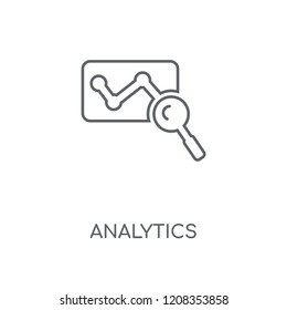 Analytics linear icon. Analytics concept stroke symbol design. Thin graphic elements vector illustration, outline pattern on a white background, eps 10.