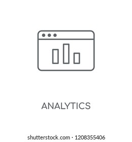 Analytics linear icon. Analytics concept stroke symbol design. Thin graphic elements vector illustration, outline pattern on a white background, eps 10.