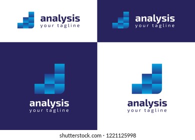 Analytics Logo Template. Modern, minimalistic style design. Vector illustration.
