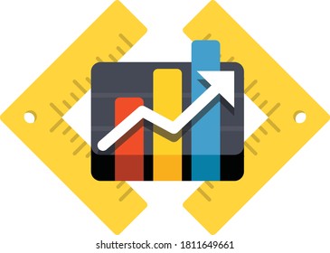 Analytics Meter Icon Design, great as logo symbol