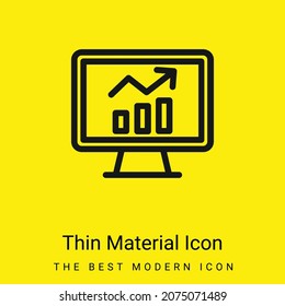 Analytics minimal bright yellow material icon